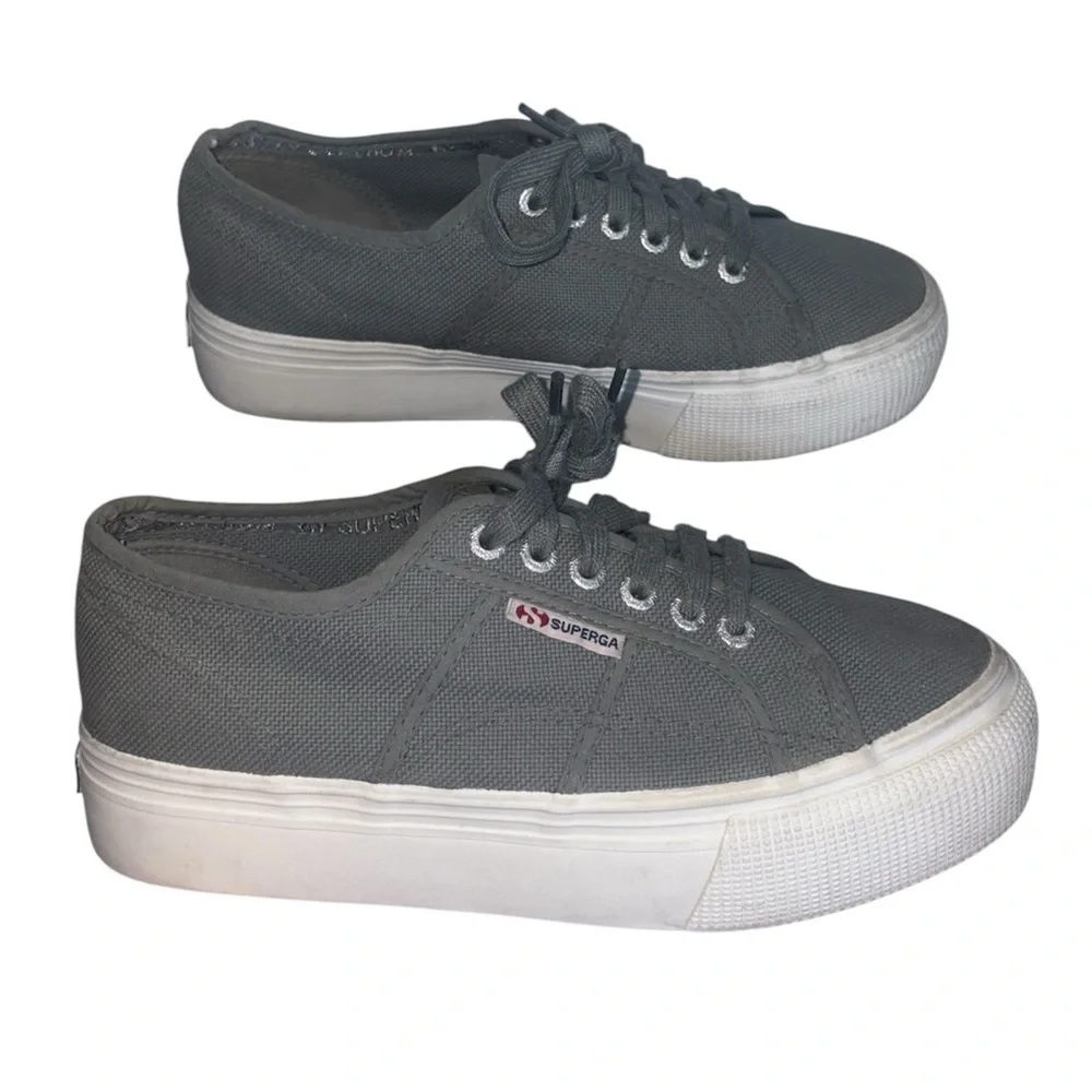 Superga Platform Sneakers gray
